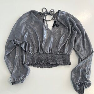 Forever 21 sheer top! Silver Small